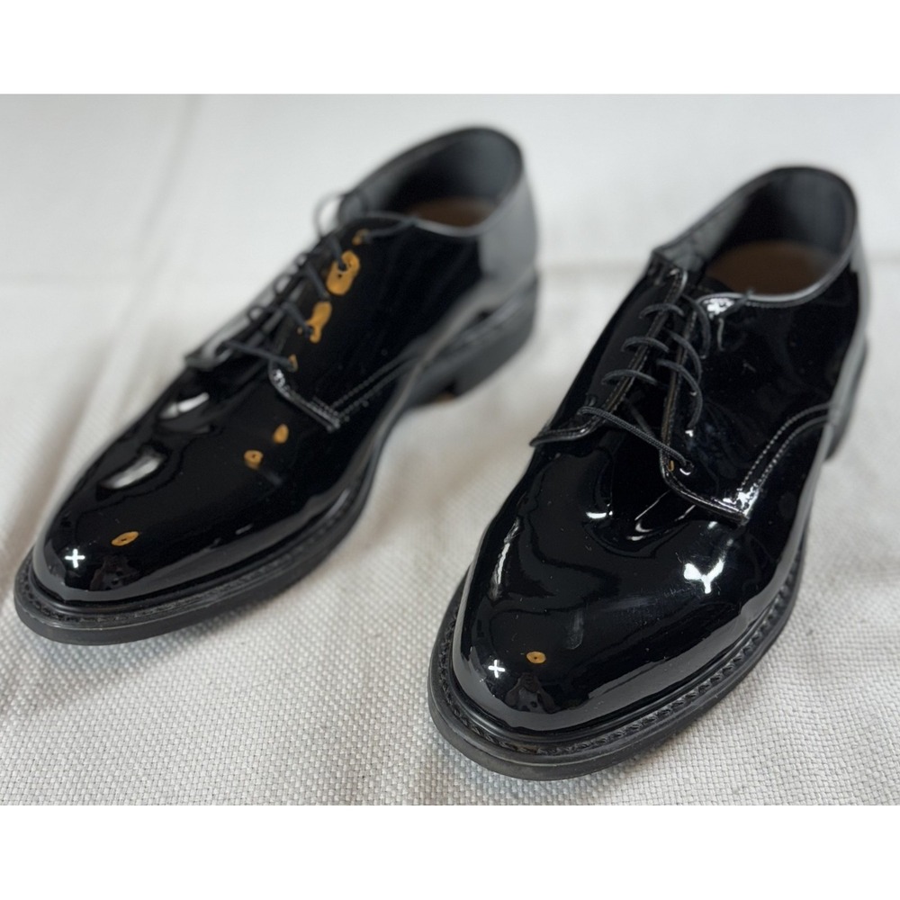 Capps Footwear -‎ Capital High Gloss Military Shoes Mens Size 10.5/11 Black